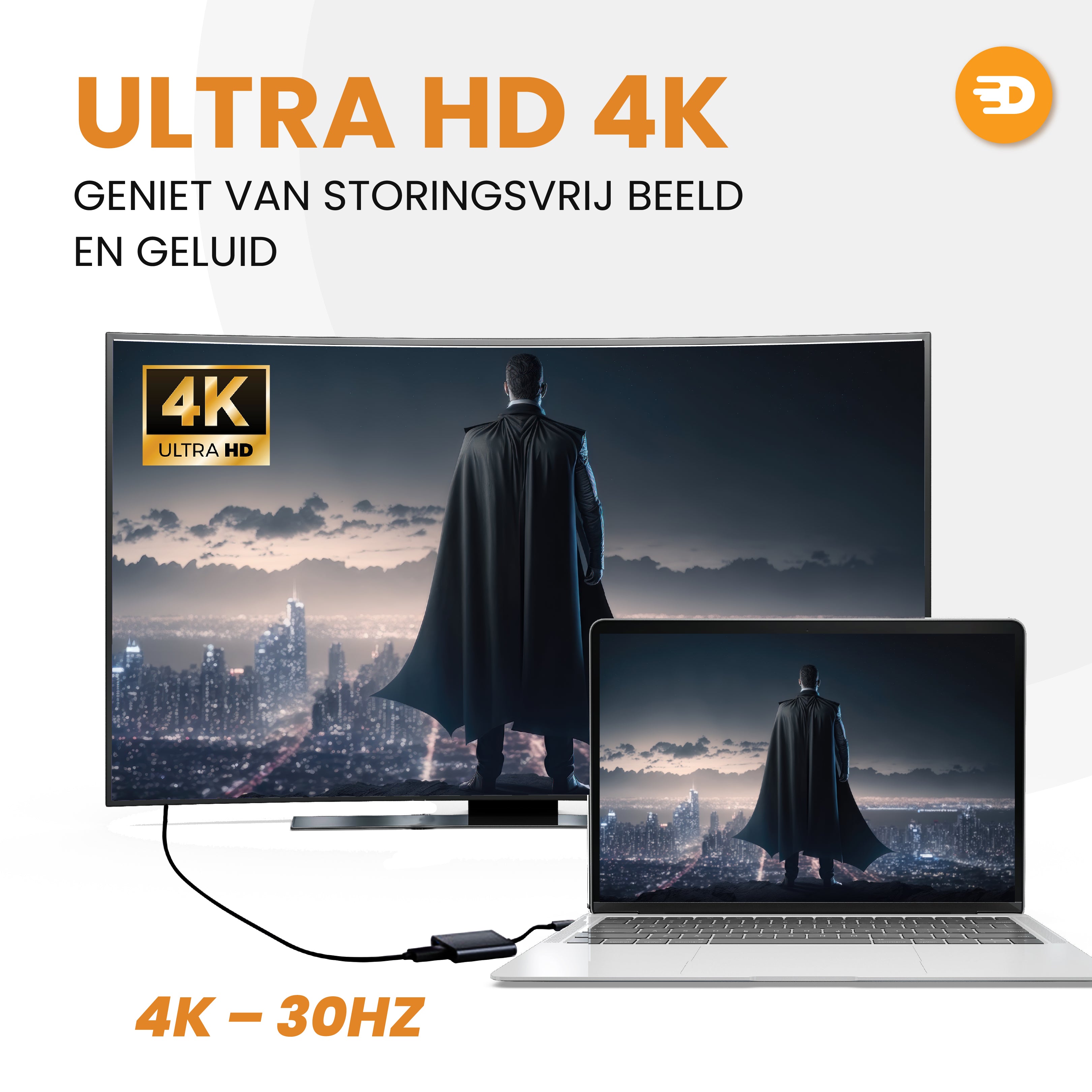 USB C naar HDMI Adapter 3 in 1 - 4K 30hz - USB 3.0