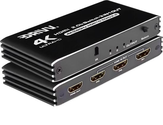 HDMI Switch 4K @ 60Hz – 3 ingangen 1 uitgang