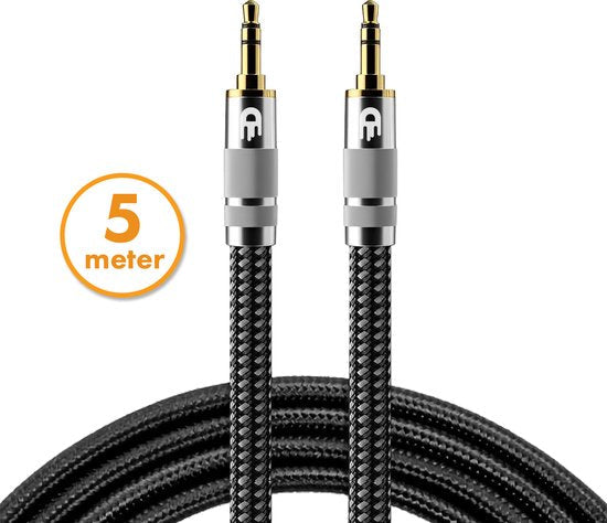 AUX Kabel 3,5 mm – Helder geluid zonder ruis - 5 meter