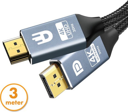 Premium Displayport naar HDMI Kabel - 4K 30Hz