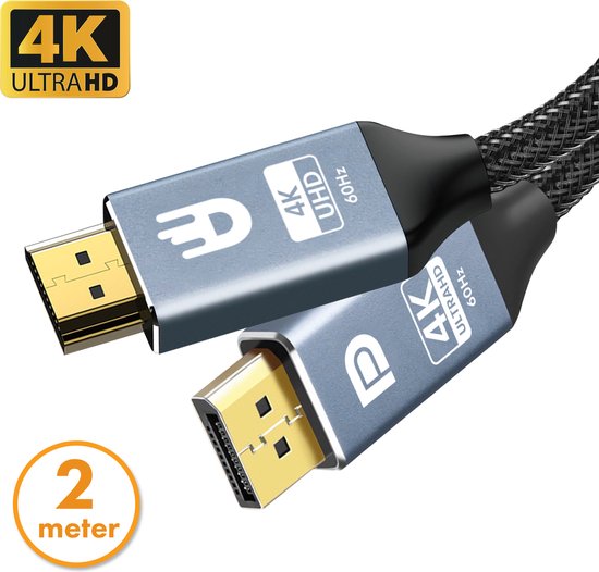 Premium Displayport naar HDMI Kabel - 4K 60Hz