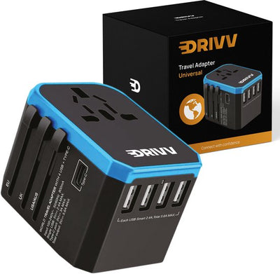 Universele Wereldstekker 30W – 4× USB + 1× USB-C