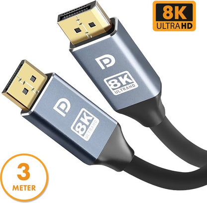 Premium Displayport Kabel 1.4 - PVC - 4K 144Hz - 8K 60Hz