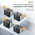 Universele Wereldstekker 15W – 4× USB + 1× USB-C 5