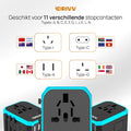 Universele Wereldstekker 15W – 4× USB + 1× USB-C 9