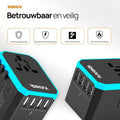 Universele Wereldstekker 15W – 4× USB + 1× USB-C 7