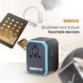 Universele Wereldstekker 15W – 4× USB + 1× USB-C 3