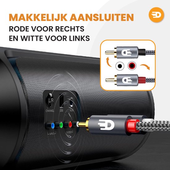 Premium Tulp Stereo Audio Kabel - 2RCA naar 2RCA