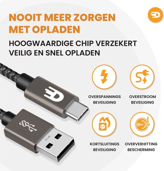 USB naar USB C Kabel - USB 3.0