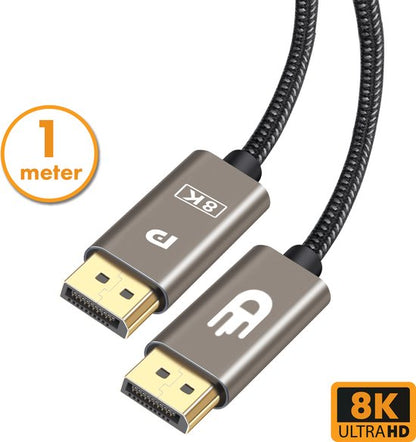 DisplayPort 1.4 Kabel - Modern grey