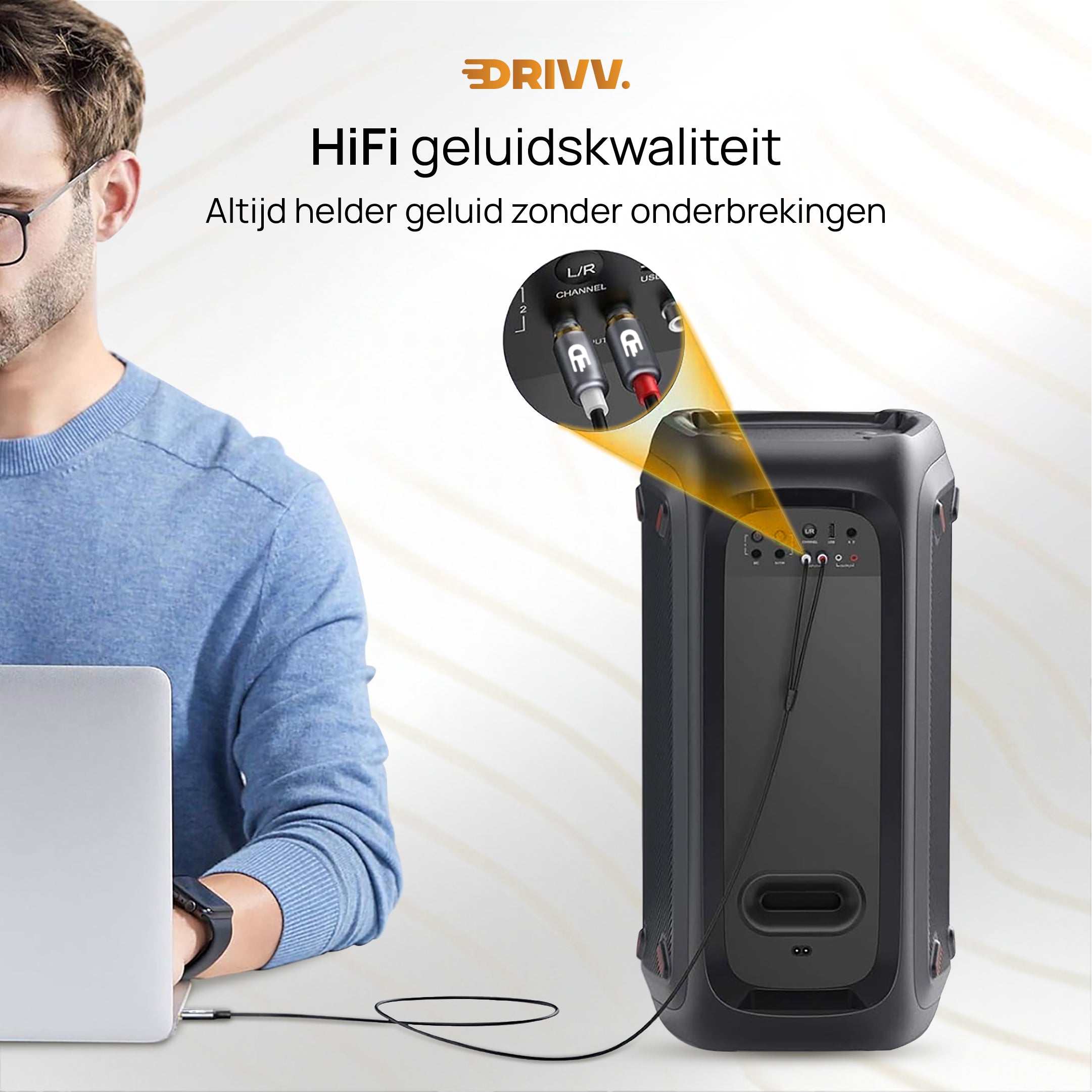 USB C naar 2RCA Kabel