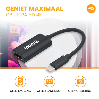 USB C naar HDMI Adapter - 4K 60Hz - PVC