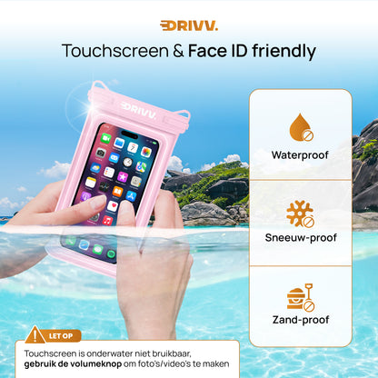 Waterdicht Telefoonhoesje Drijvend - Roze