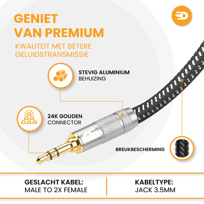 Premium AUX Splitter - Jack 3.5 mm