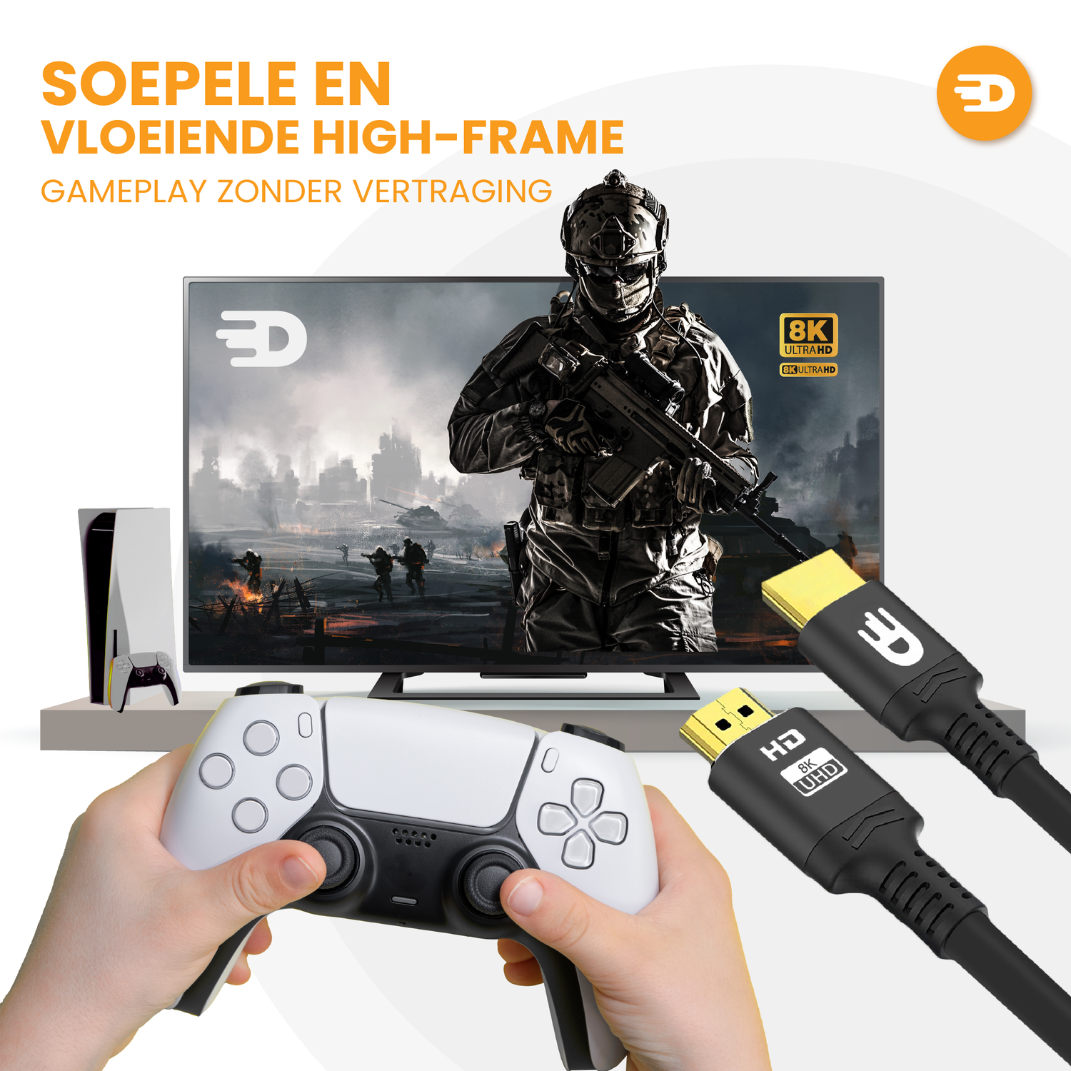 Premium HDMI Kabel 2.1 - Zwart