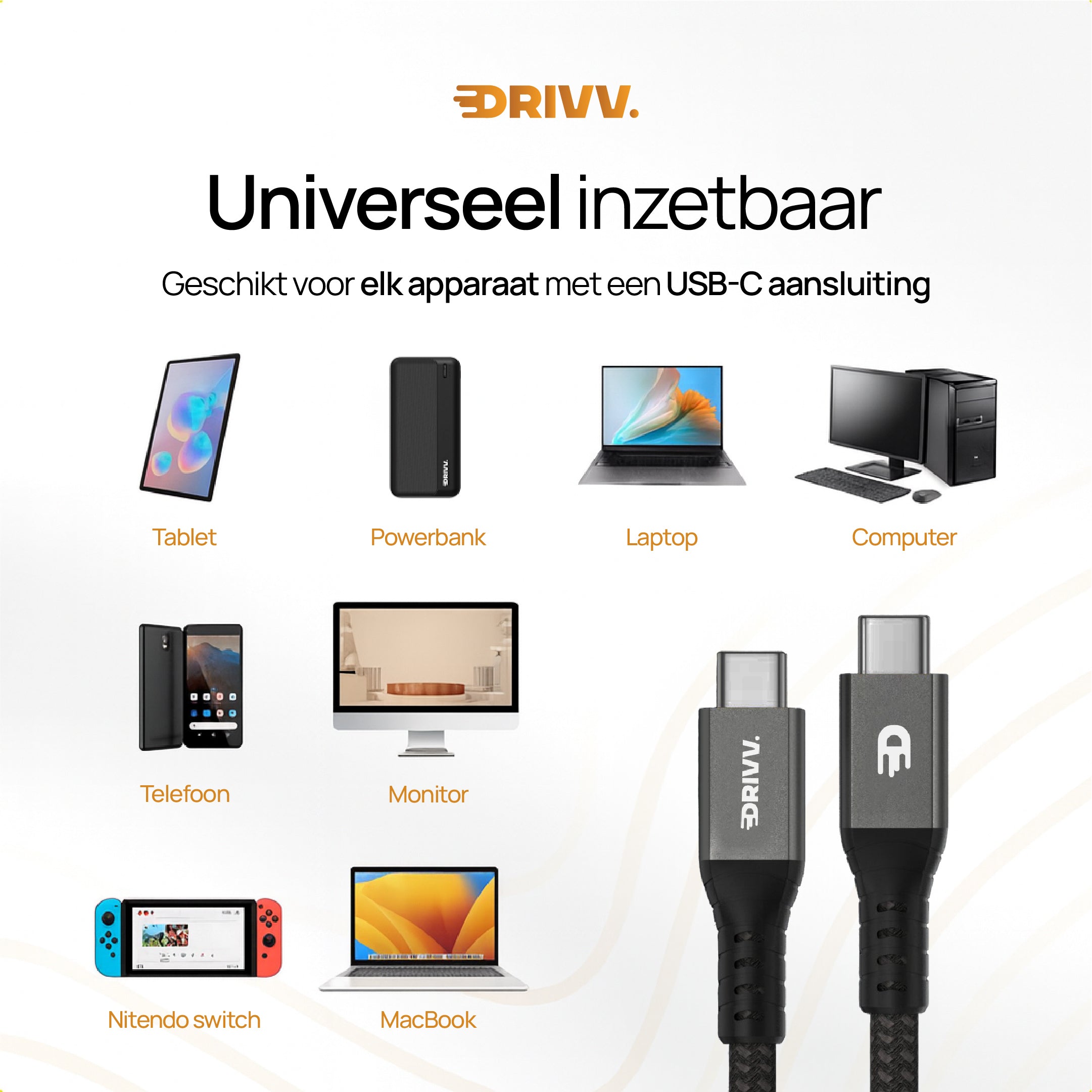 USB C naar USB C 4.0 Kabel