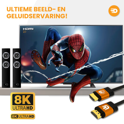 Premium HDMI Kabel 2.1 - 4K 120Hz - 8K 60Hz