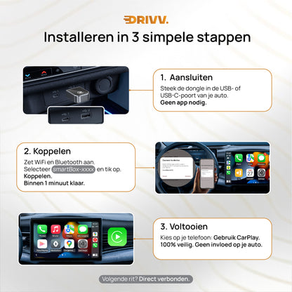 Draadloze CarPlay Dongle – Maak Apple CarPlay volledig draadloos