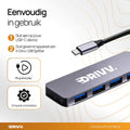 USB-C Hub met 4 USB 3.0 Poorten – Meer apparaten, minder gedoe 7