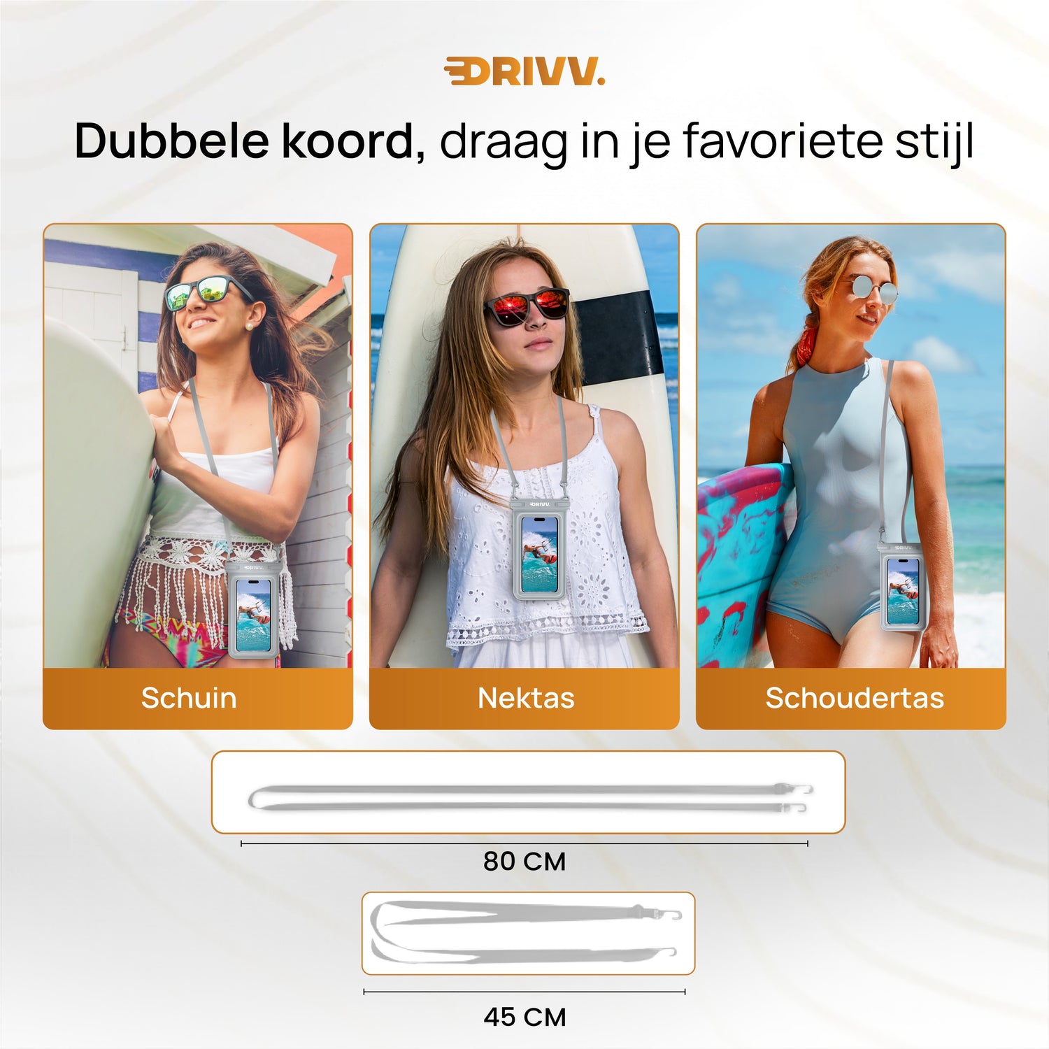 Waterdicht Telefoonhoesje Drijvend - Grijs
