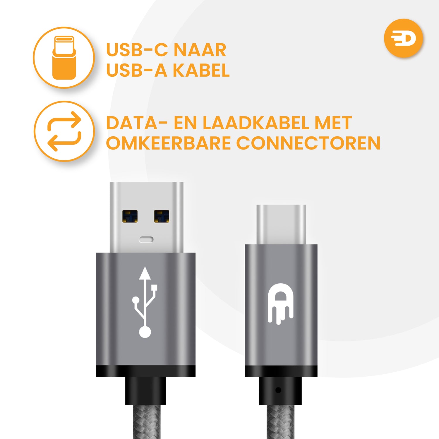 Premium USB A naar USB C Kabel - USB 3.0