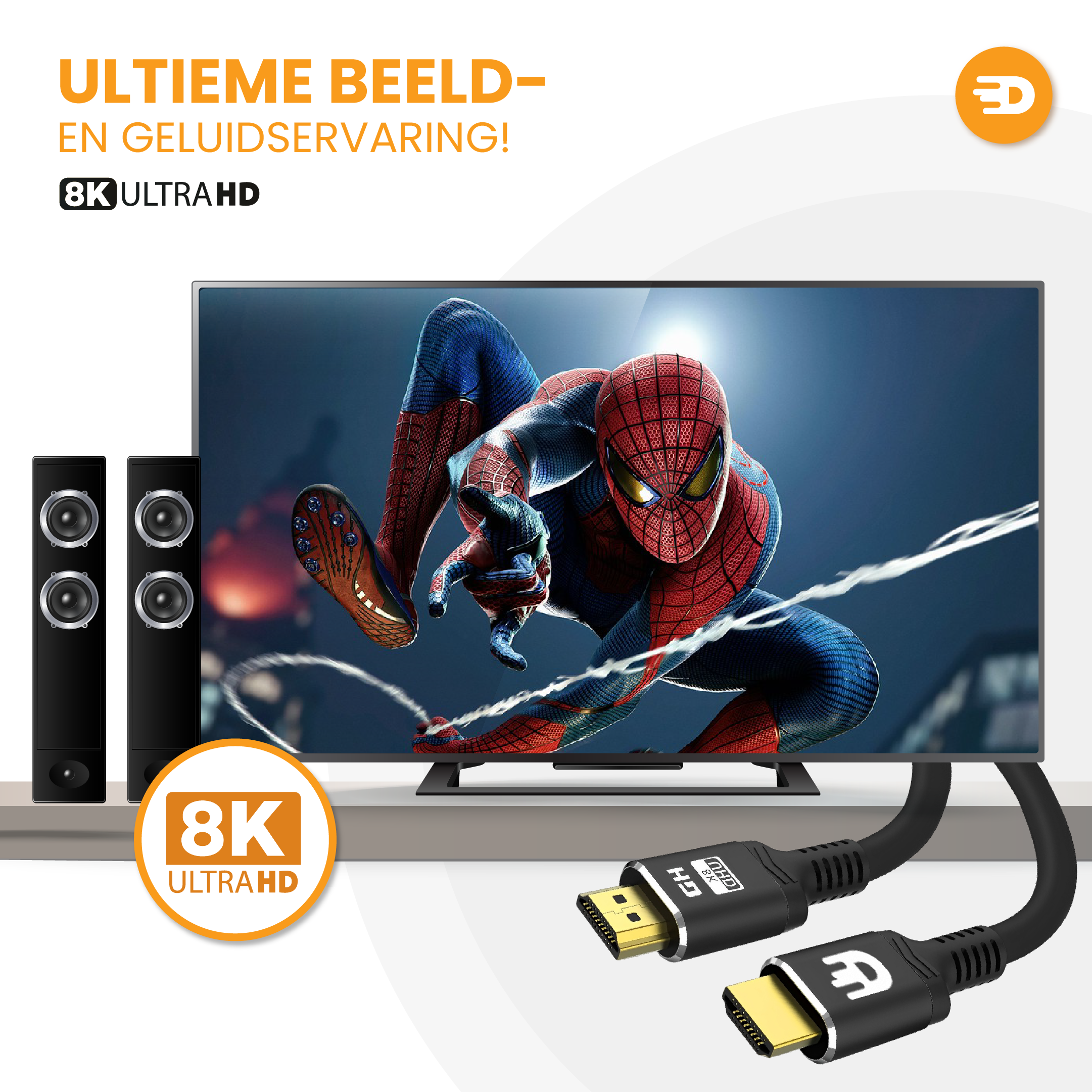 Premium HDMI Kabel 2.1 - Zwart