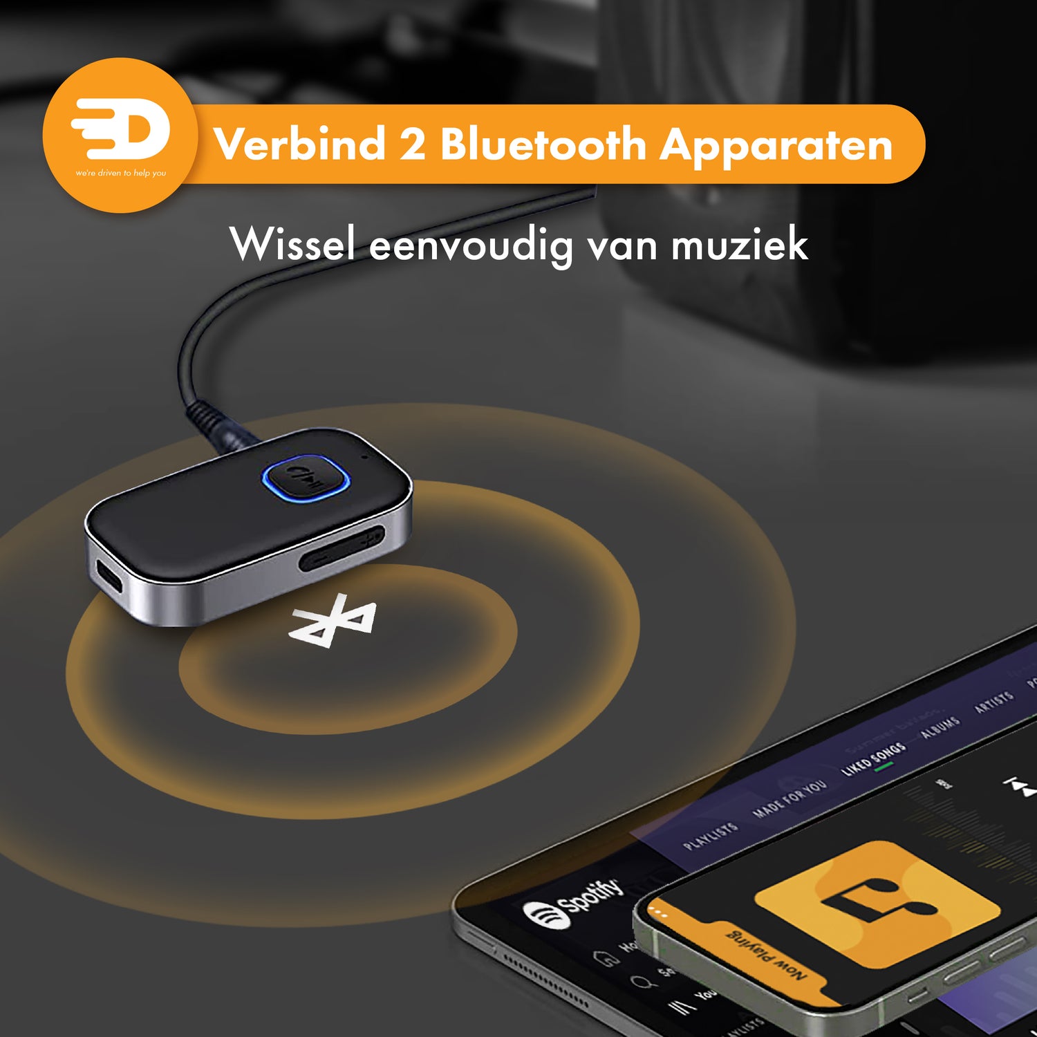 Bluetooth Receiver - 16 uur draadloos - BT 5.0 - 3.5MM AUX