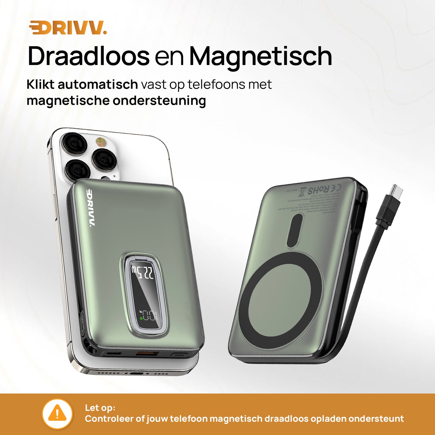 Magnetische Powerbank 10.000 mAh geschikt voor MagSafe