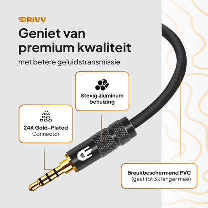 AUX Kabel - Jack naar Jack 3.5 mm