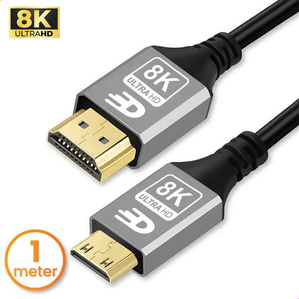Mini HDMI naar HDMI Kabel – Eenvoudig aansluiten op beeldschermen - 1 meter
