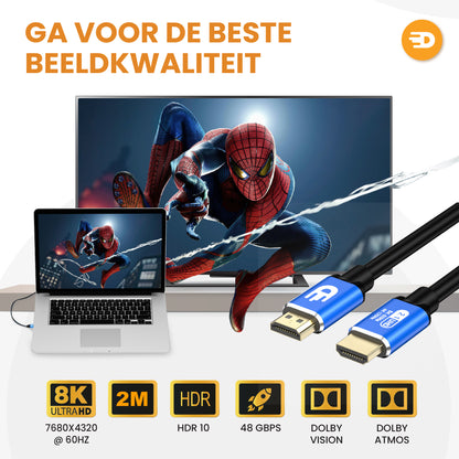 HDMI Kabel 2.1 - 8K 60Hz - 4K 120Hz