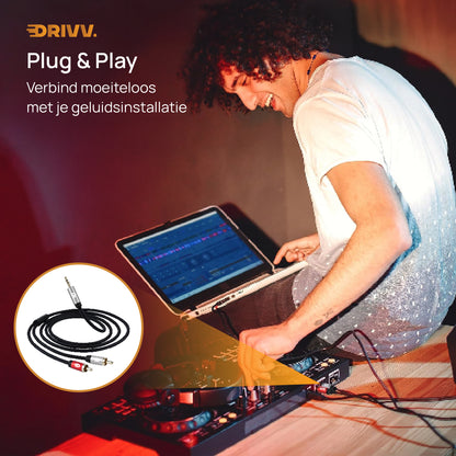 3,5 mm naar 2RCA Kabel – Storingsvrij stereo geluid voor versterker en speakers