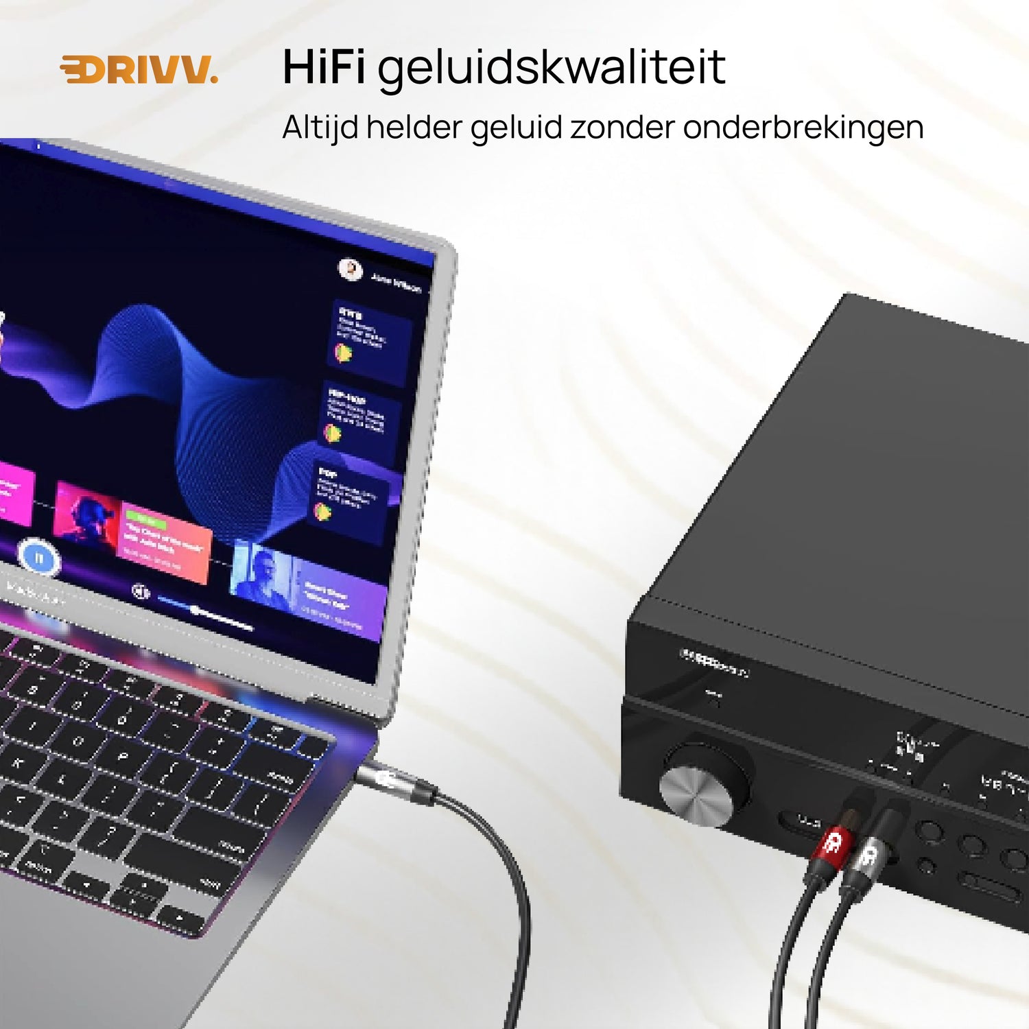 3,5 mm naar 2RCA Kabel – Storingsvrij stereo geluid voor versterker en speakers