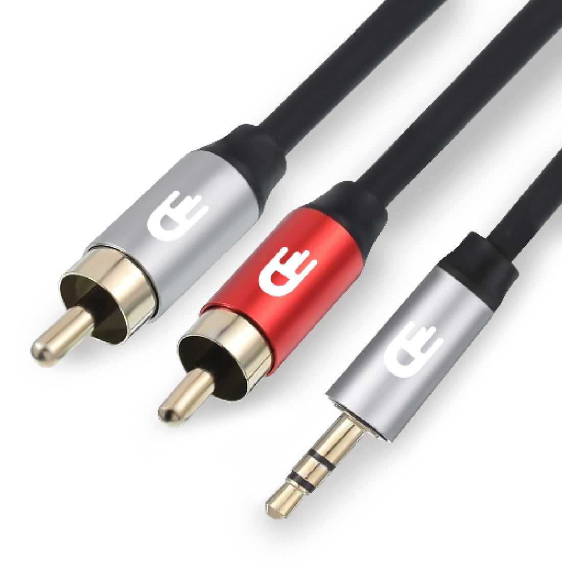 3,5 mm naar 2RCA Kabel – Storingsvrij stereo geluid - 1 meter