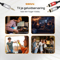 3,5 mm naar 2RCA Kabel – Storingsvrij stereo geluid - 1 meter 2