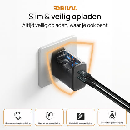 USB C + A Oplader 35W – Snelladen met Power Delivery