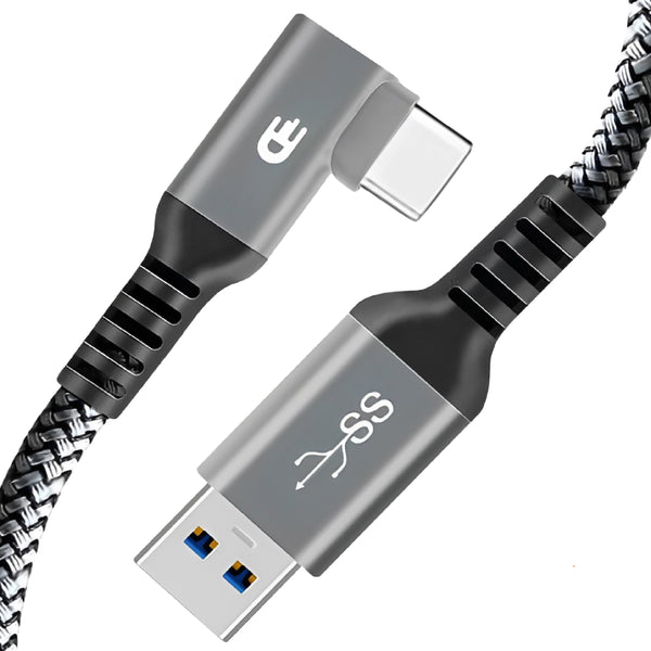 USB naar USB-C Kabel - Haaks 3.0A Fast Charge