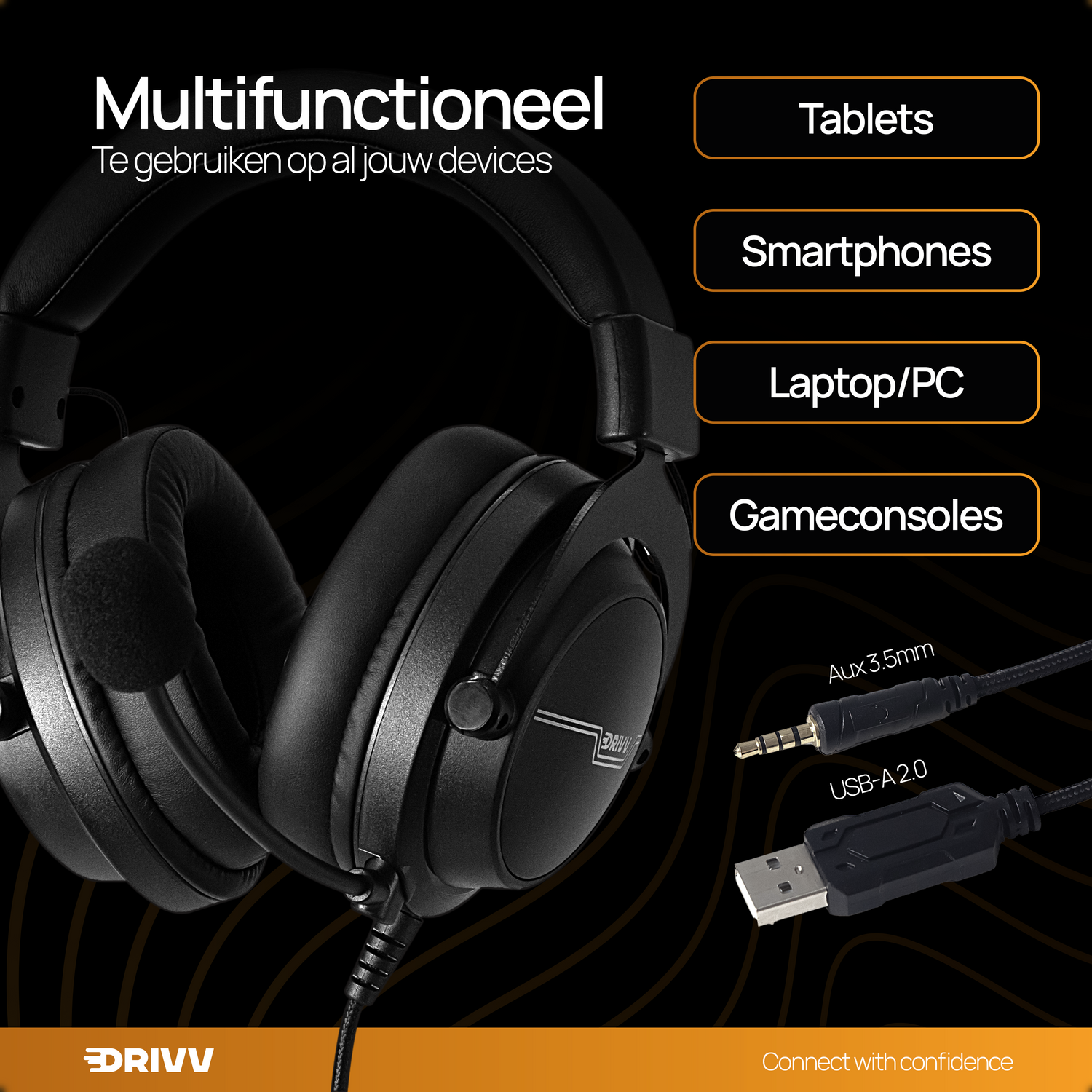 PRO Gaming Headset met Microfoon - Bedraad