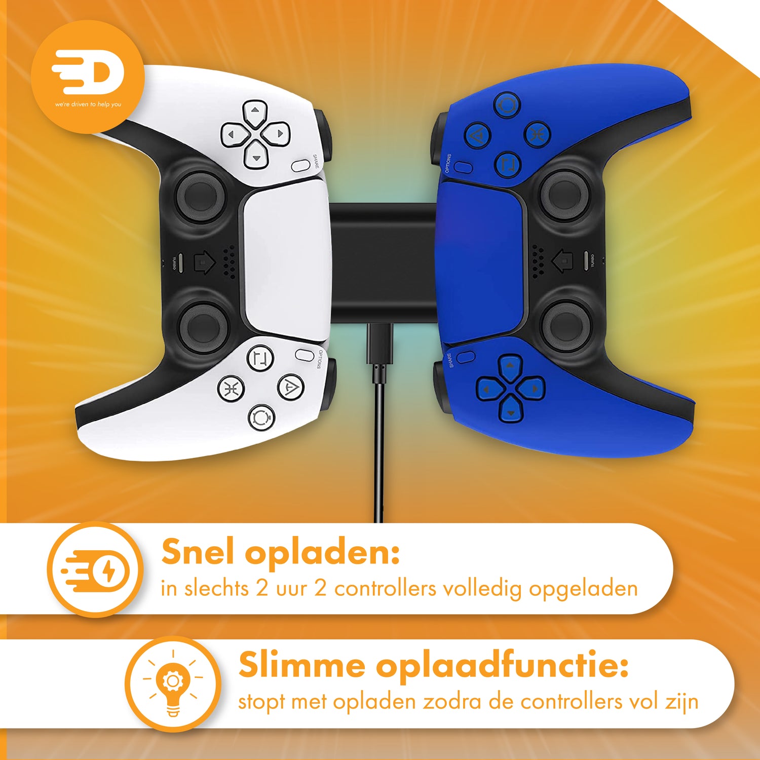 PS5 Oplaadstation - met Oplaadkabel 1 meter