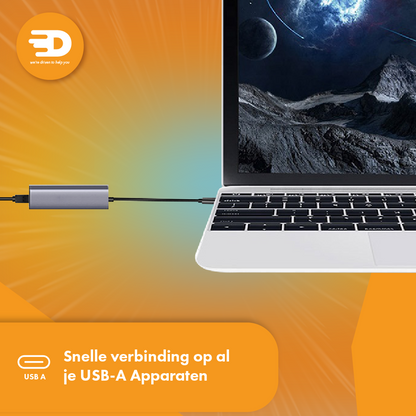 USB-A naar Ethernet Adapter / Internet / Netwerk - 10/100/1000 MBps