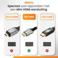 Mini HDMI naar HDMI Kabel – Eenvoudig aansluiten op beeldschermen 3