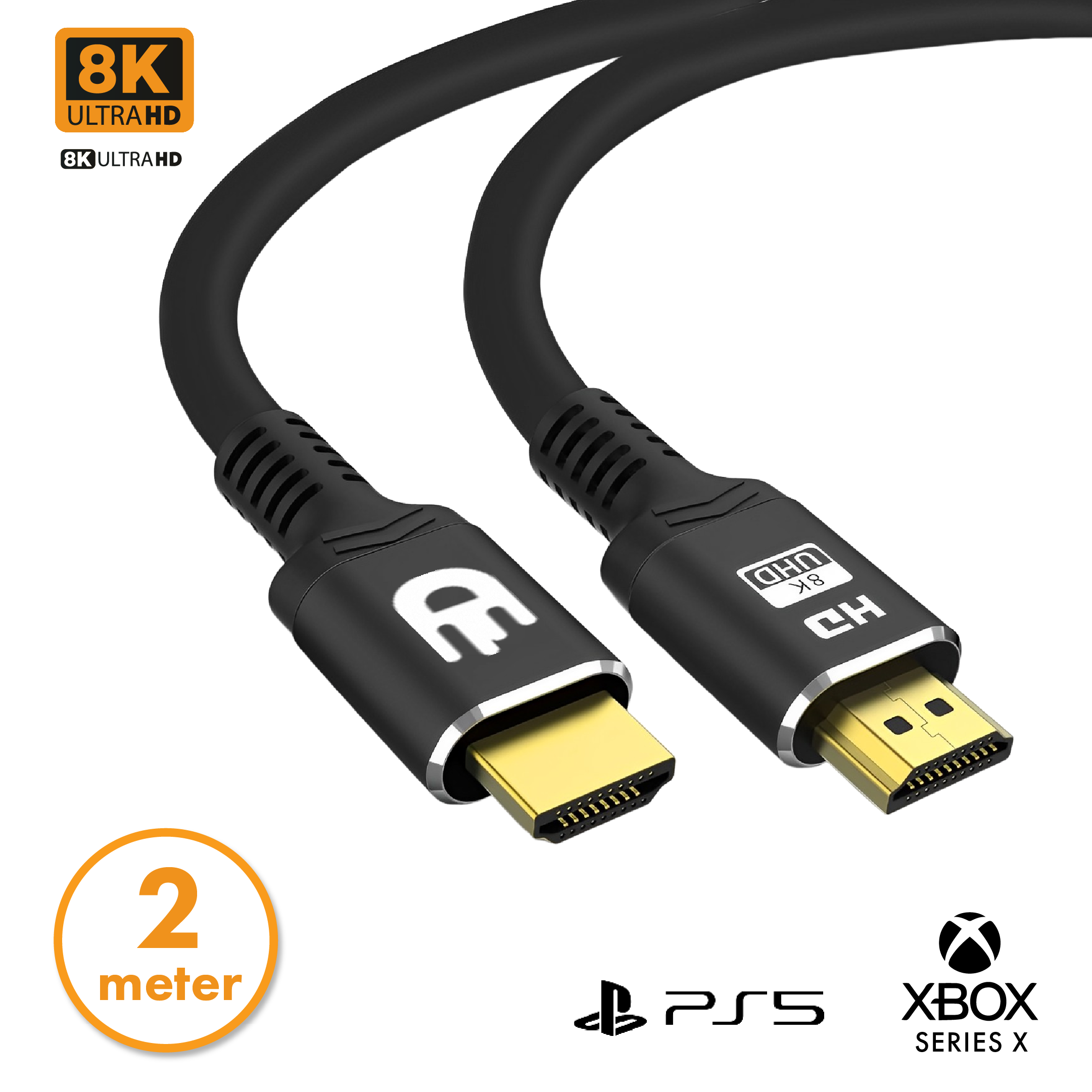 Premium HDMI Kabel 2.1 - UHD 8K - 4K 120hz - 2 meter