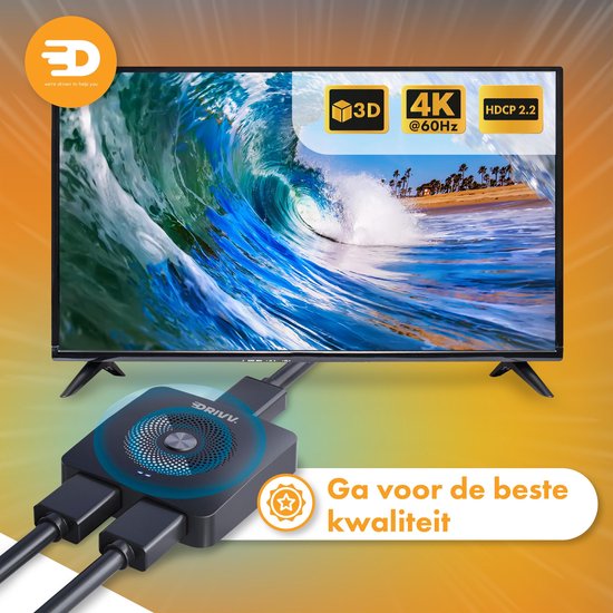 HDMI Switch - 2-in-1 uit - Bi-directioneel