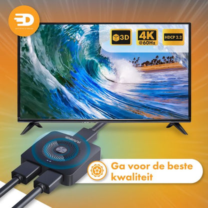 HDMI Switch - 2-in-1 uit - Bi-directioneel