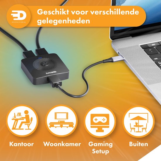 HDMI Switch - 2-in-1 uit - Bi-directioneel